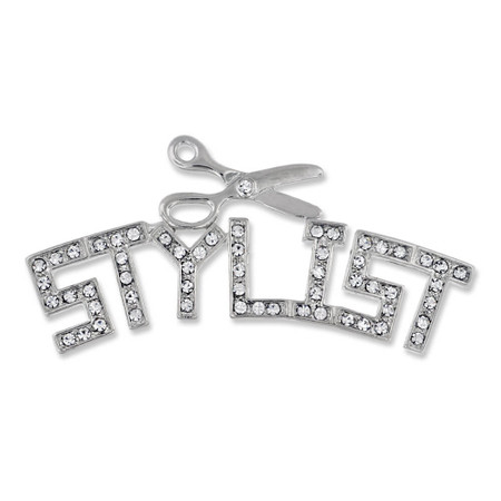 Stylist Rhinestone Pin Front