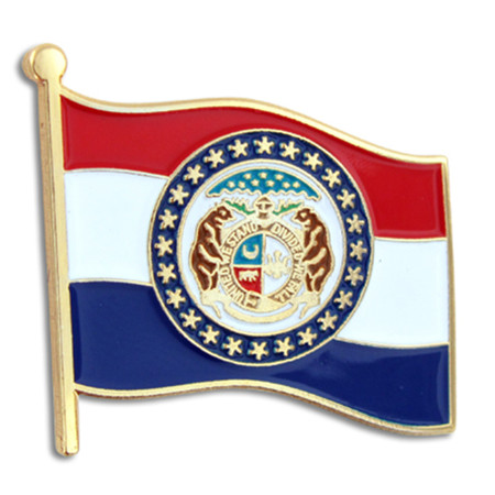 Missouri State Flag Pin Front