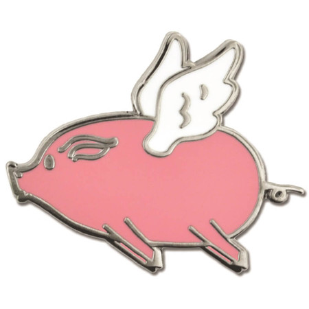 Flying Pig Lapel Pin Front