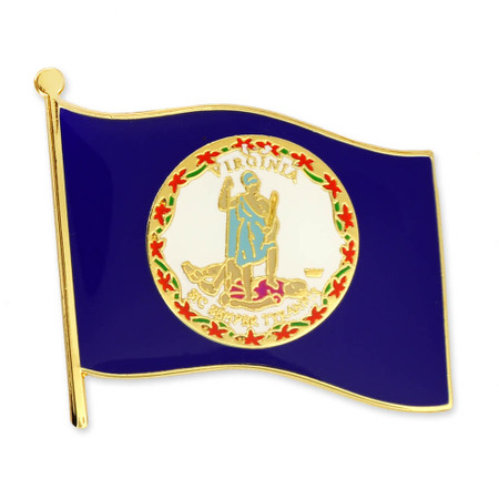 Virginia State Flag Pin Front