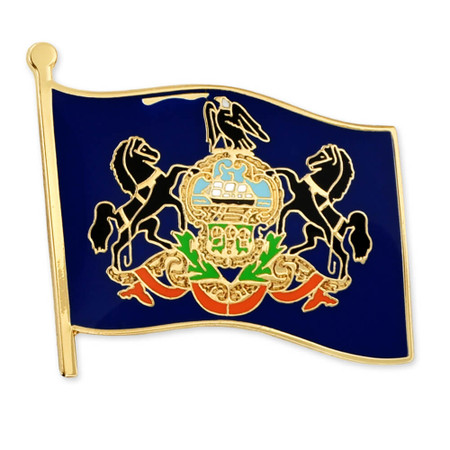 Pennsylvania State Flag Pin Front