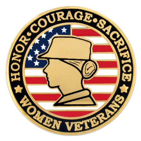 Female Veteran Pin Front