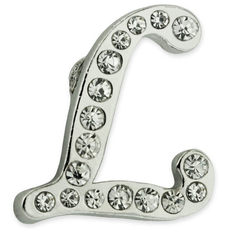 Rhinestone Letter L Pin | PinMart