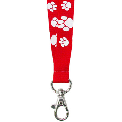 PinMart's Green and White Animal Paw Print School Mascot Enamel Lapel