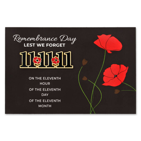 11-11-11 Remembrance day Pin & Card Front