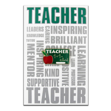 Teacher Pin with Card Front