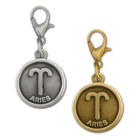 Aries Zodiac Charms (Silver and Gold)