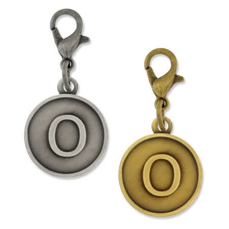 Initial O Charms (Silver and Gold)