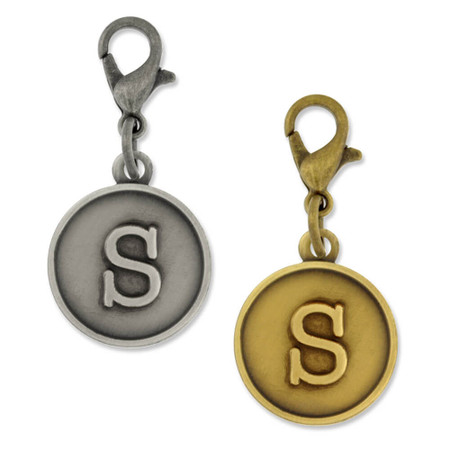 Initial S Charms (Silver and Gold)