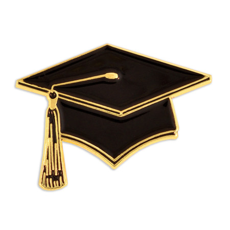 Graduation Cap Pin Front