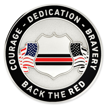 PinMart's Thin Red Line Large Ball Marker Front