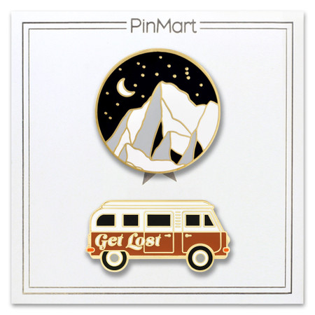 PinMart's Get Lost Out Doors 2-Pin Set on card