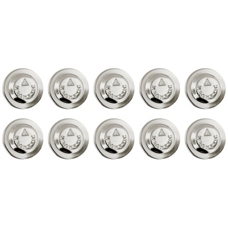 Small Silver Circular Magnetic Pin attachment in 2 rows of 5