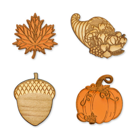 4 fall wood pin set