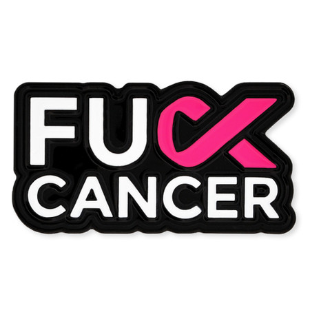 F Breast Cancer Pin - Front View