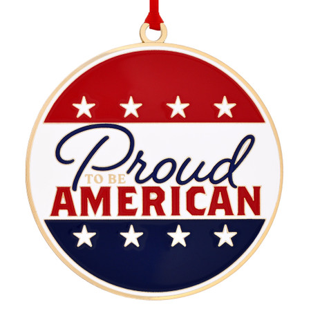 Engravable Patriotic Ornament - Front
