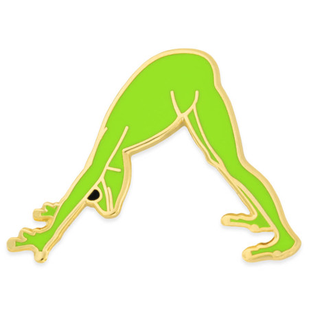Yoga Frog - Downward Facing Frog Pin Front