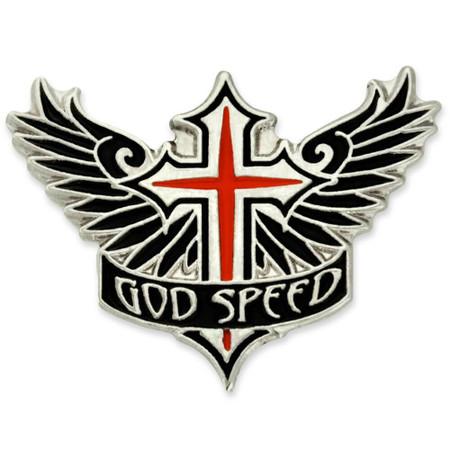 God Speed Lapel Pin Front