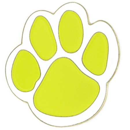 Paw Pin - Yellow and White