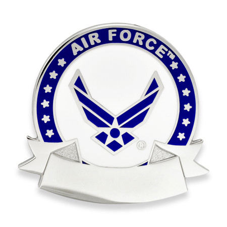 Officially Licensed Engravable U.S. Air Force Pin Front View