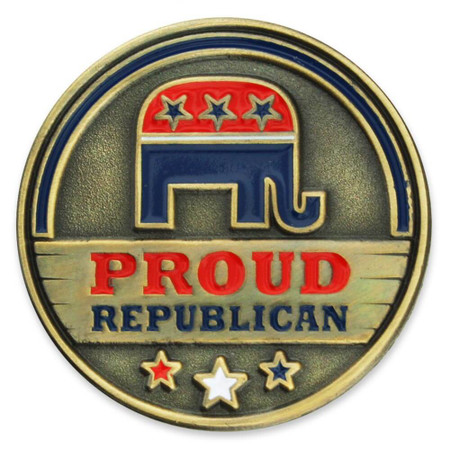 Proud Republican Pin Front