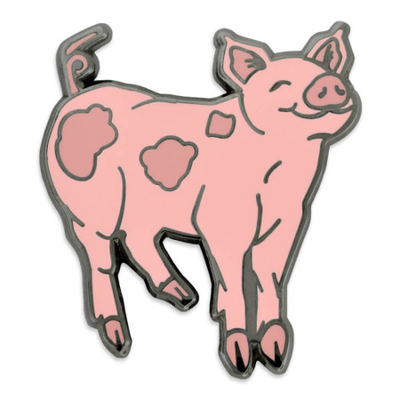 Prancing Pig Pin Front