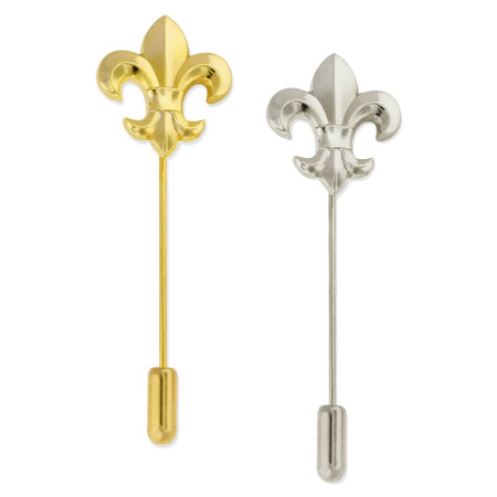 Fleur-de-lis Stick Pin (Gold and Silver)