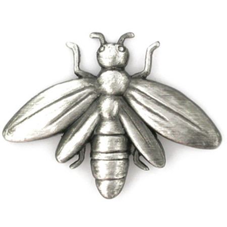 Bee Pin - Antique Silver Front