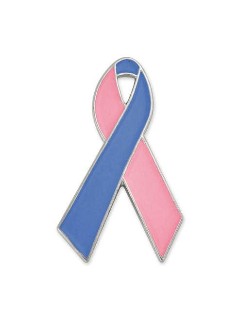 Pink and Blue Awareness Ribbon Pin