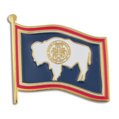 Round Wyoming Flag Patch