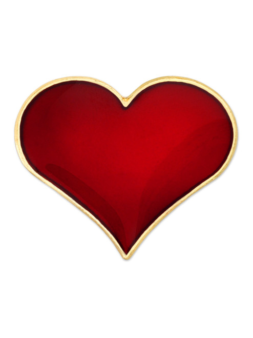 Red Heart Pin Front Red Heart Pin