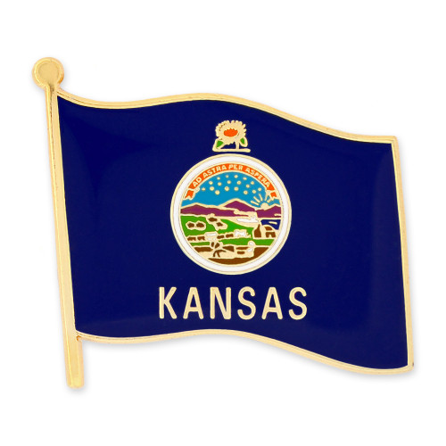 Kansas State Flag Front Kansas State Flag Pin