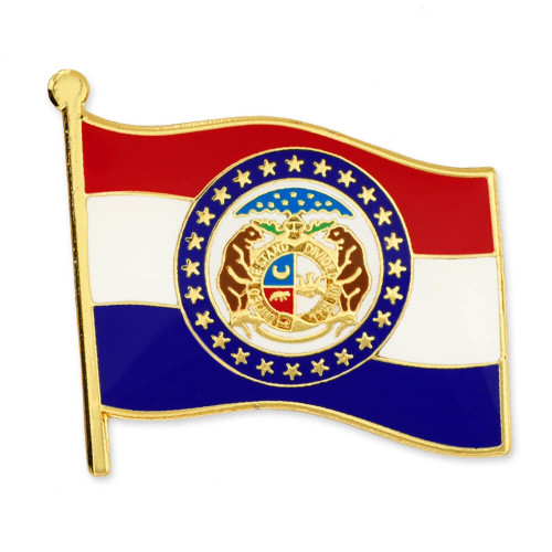 Missouri State Flag Pin Front Missouri State Flag Pin