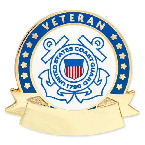 Officially Licensed Engravable U.S. Coast Guard Veteran Pin