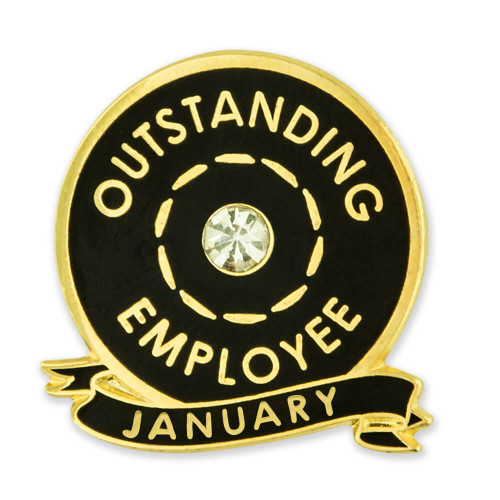 Outstanding Employee of The Month Pin Front View Outstanding Employee of The Month Pin