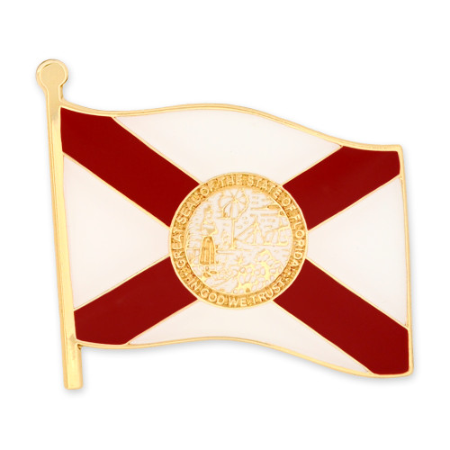 Florida State Flag Pin Front Florida State Flag Pin