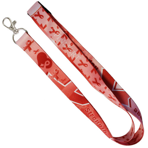 Red Awareness Ribbon Lanyard - BOGO