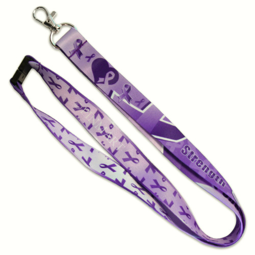 Purple Awareness Ribbon Lanyard - BOGO