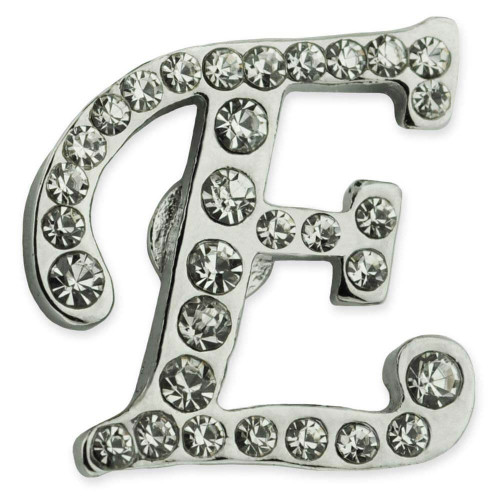 Rhinestone Letter E Pin - BOGO