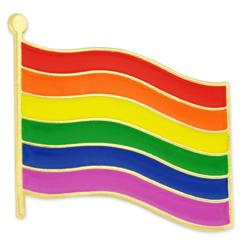 Rainbow Flag Pin Magnetic Back
