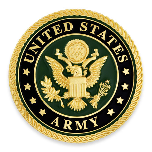 Officially Licensed U.S. Army 3D Challenge Coin Front View Officially Licensed U.S. Army 3D Challenge Coin