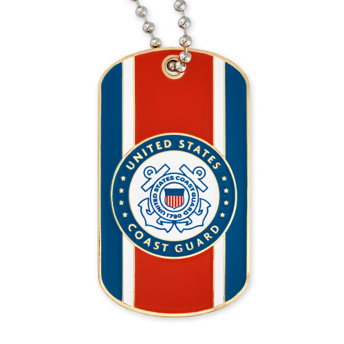 Officially Licensed Engravable U.S. Coast Guard Veteran Dog Tag