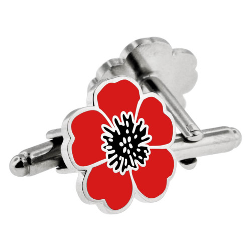 Poppy Flower Cufflink Set