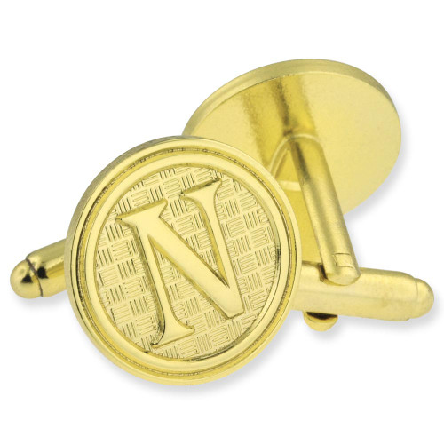 Letter N Cufflink Set - BOGO