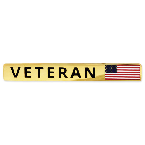 Veteran Flag Tie Clip front view Veteran Flag Tie Clip