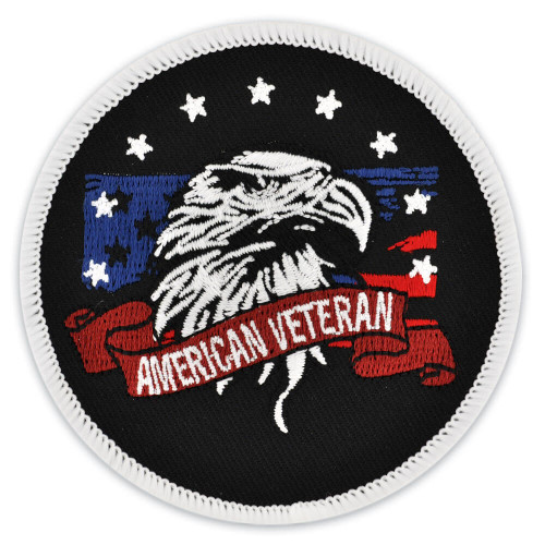 Round American Veteran Patch