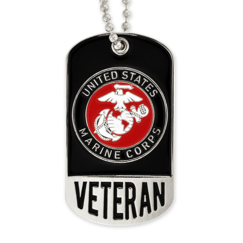 Officially Licensed Engravable U.S.M.C. Veteran Dog Tag