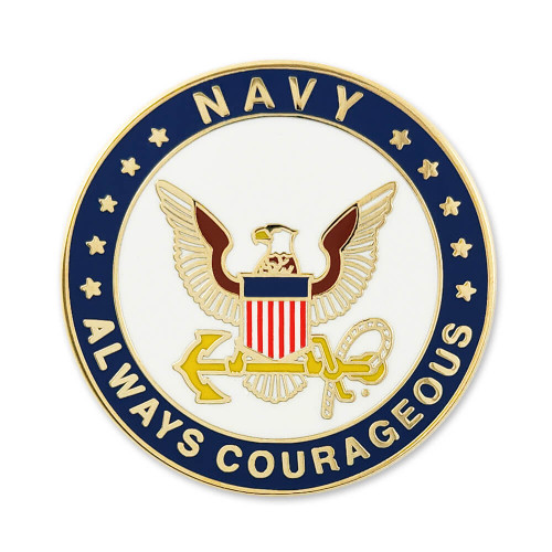 Officially Licensed U.S. Navy Always Courageous Pin