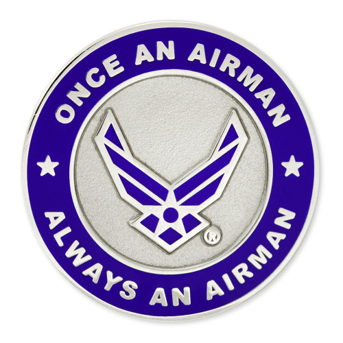 PinMart's Officially Licensed Once an Airman, Always an Airman Pin Front Officially Licensed Once an Airman, Always an Airman Pin