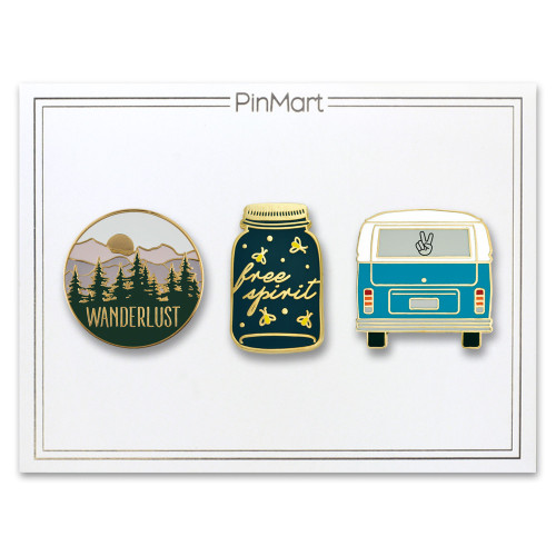 Peace and Wanderlust 3-Pin Set